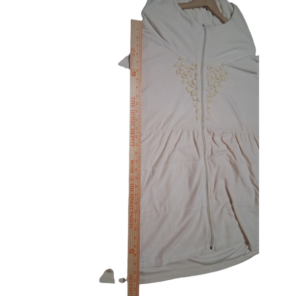 NWT CITY HEART SZ. 3X CREAM ZIPPERED HOODIE - Picture 5 of 12